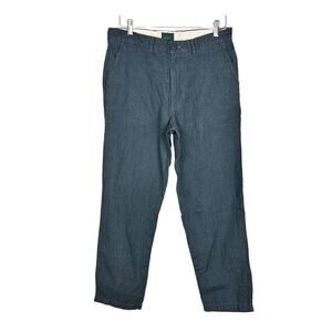 J CREW Men's Classic Fit Linen Trouser Navy Ivory Stripe Size 31 W 32 L NEW